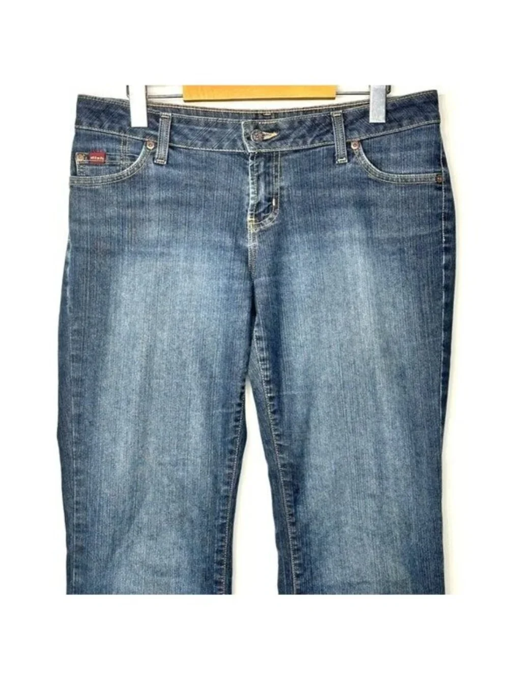 Vintage Dish Low Rise Flare Jeans Womens 31x34 Y2K Retro Stretch Canada Made
